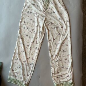 Charming Flamingo Print Pajama Pants